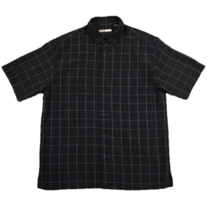 Havanera Co Black & Gray Square Design Button-Up Shirt